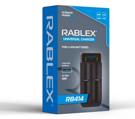 Зарядний пристрій для акумуляторів Rablex RB414 Black