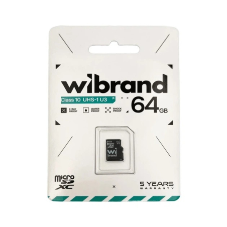Карта пам'яті Wibrand 64 GB microSDXC Class 10 UHS-1 WICDXU3/64GB