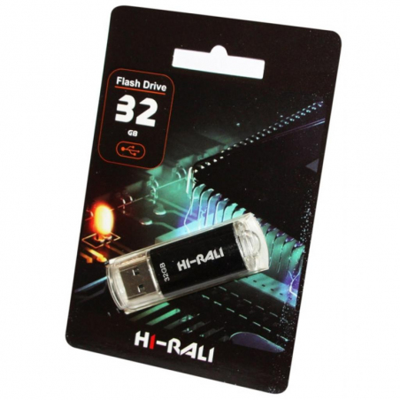 USB-флеш-накопитель Hi-Rali 32GB Rocket series Silver Black (HI-32GBVCBK)