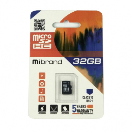 Карта пам'яті Mibrand 32 GB microSDHC Class 10 UHS-I MICDHU1/32GB