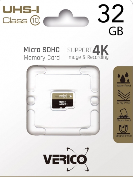 Карта памяти Verico MicroSDHC 32GB UHS-I Class 10 (1MCOV-MDH933-NN)