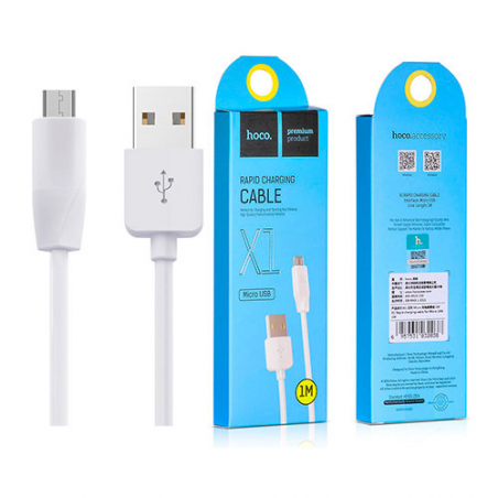 USB кабель Hoco X1 microUSB 1m White