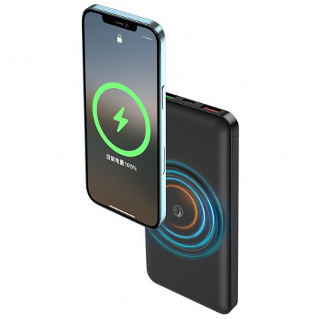 Внешний аккумулятор XO PR128 10000 mAh PD20W + QC 3.0 22.5W + Wireless 15W Black