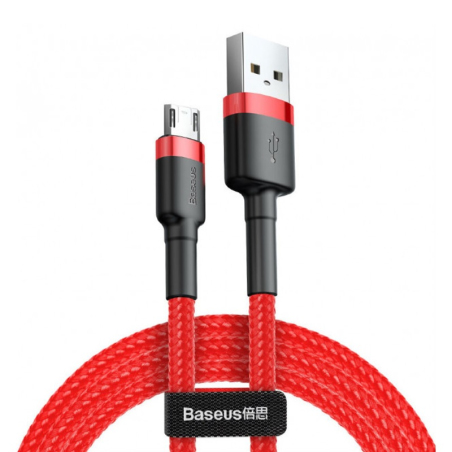 Кабель Baseus Cafule microUSB 2.4A, 1м Red (CAMKLF-B09)