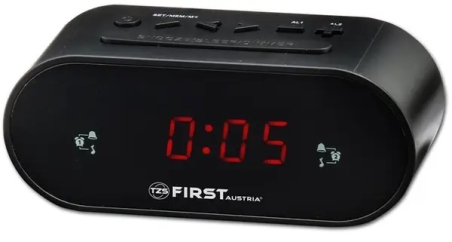 Радіо-годинник First  FA-2406-5-BA Red/Black