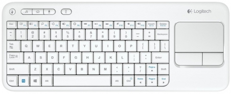 Клавіатура LOGITECH Wireless Keyboard K400 Russian layout  White 