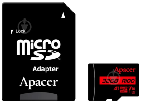 Карта пам'яті Apacer AP32GMCSH10UB-R 32GB Black