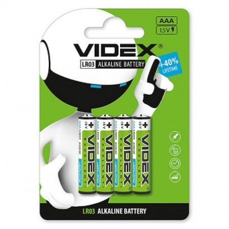 Батарейки Videx LR03/AAA 4 шт.