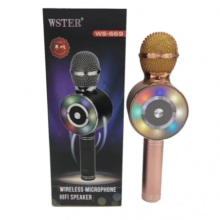 Беспроводной микрофон караоке WSTER WS-669 Bronze
