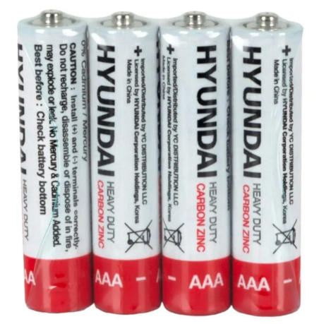 Батарейки Hyundai AAA R3 Heavy Duty 4 шт