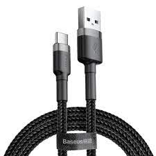 Кабель Baseus Cafule Series Type-C, 3.0А, 1м Grey/Black (CATKLF-BG1)