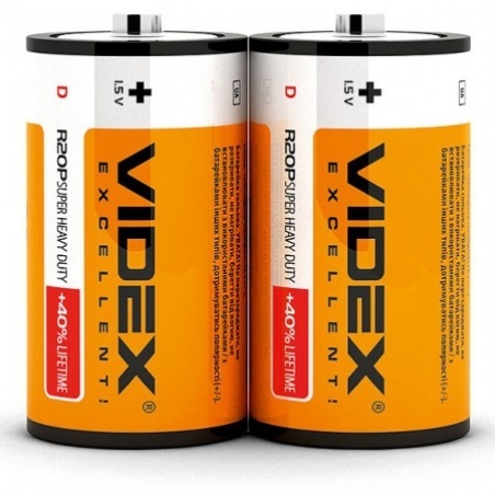 Батарейки Videx R2OP/D 2 шт.