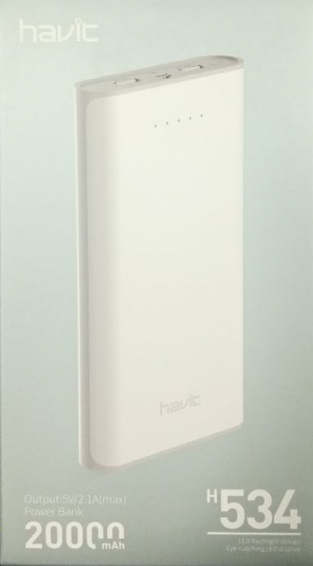 Зовнішній акумулятор Havit HV-H534 20000 mAh white