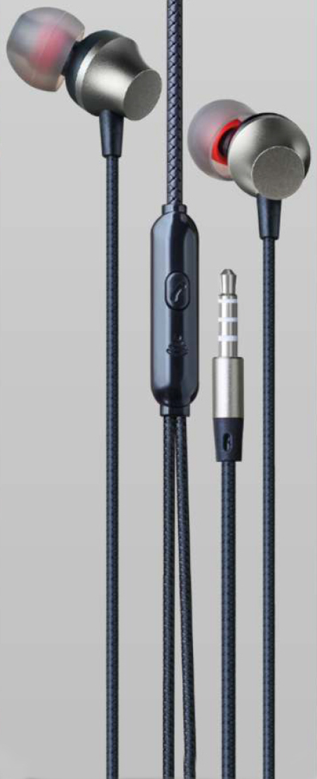 Гарнітура Grunhelm GEP-04 B silver/red