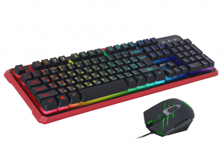 Комплект проводной Ergo MK-580 USB Black/Red