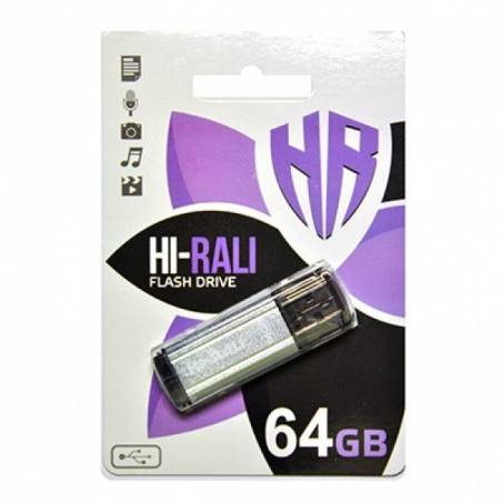 USB-флеш-накопитель Hi-Rali 64 GB Stark Series USB 2.0 Silver (HI-64GBSTSL)