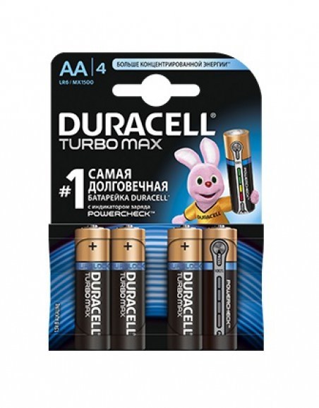 Батарейки Duracell Turbo Max AA (LR6/MX1500) 4 шт.