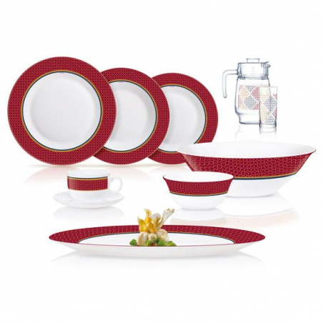 Столовий сервіз Luminarc Essence Alto Rubis N8527 46 предметів