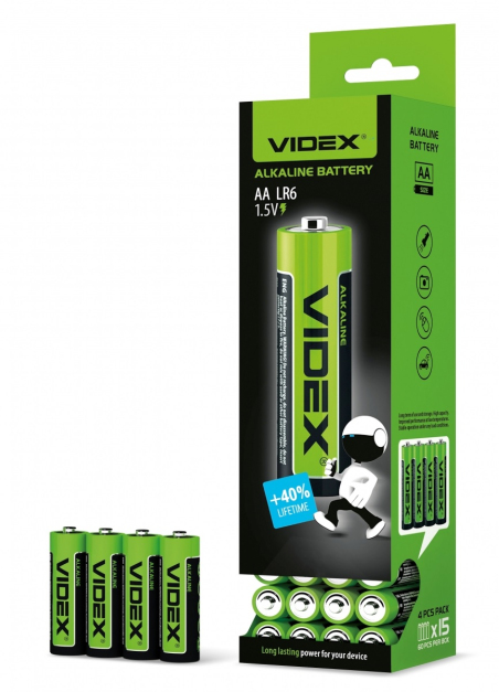 Батарейки Videx R03P/AAA 4 шт.