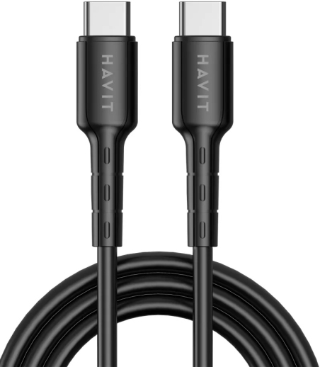 Кабель Havit HV-CB 6297 Type-C 3А 1м Black  Кабель Havit HV-CB 6297 Type-C 3А 1м Black