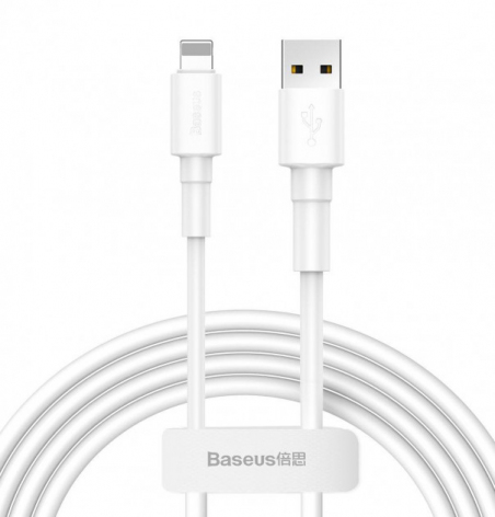 USB кабель Baseus Mini White Lightning 2.4A (1m) White (CALSW-02)