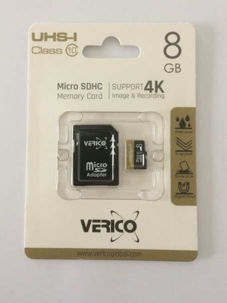 Карта памяти Verico MicroSDHC 8GB UHS-I Class 10 + SD adapter (1MCOV-MAH983-NN)