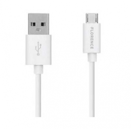 USB кабель Florence microUSB 1m 2A White (FL-2110-WM)