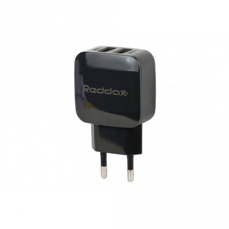 Зарядний пристрій Reddax RDX-021 2USB (2400mAh cable microUSB) Black