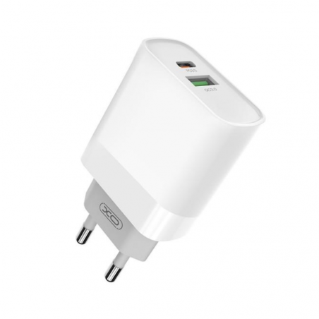 Зарядний пристрій XO L64 18W/1 USB 1 USB-C White