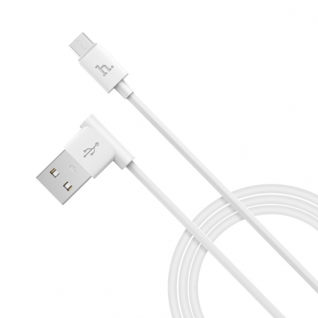 USB кабель Hoco microUSB UPM10 L Shape White
