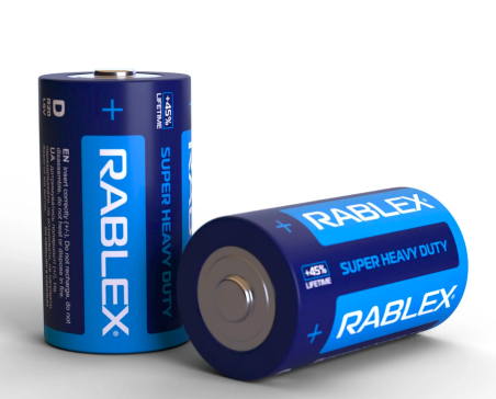 Батарейка Rablex D R20 Super Heavy Duty 2 шт Blue