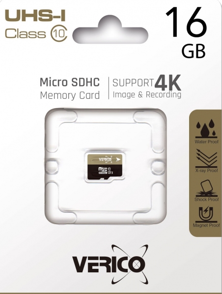 Карта пам'яті Verico MicroSDHC 16GB UHS-I Class 10 (1MCOV-MDH9G3-NN)