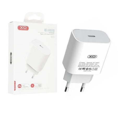 Зарядний пристрій XO-L40 (EU) White UsbC 18W
