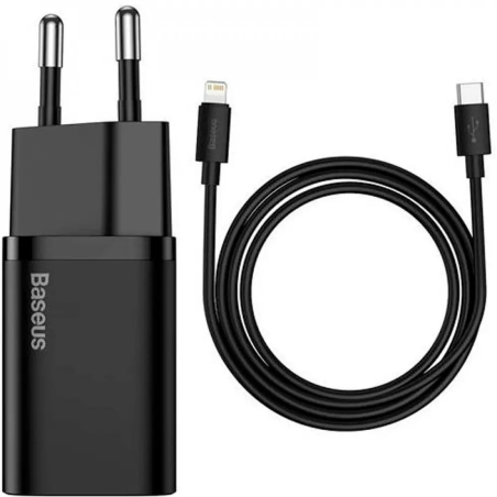 Зарядний пристрій Baseus Super Si 20W (TZCCSUP-B01) + кабель Type-C/Lightning 