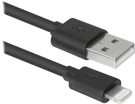 USB кабель Defender ACH01-10BH Black USB-Lightning 3m