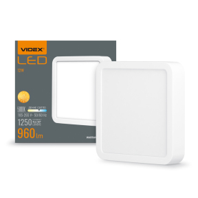 LED Світильник накладний квадрат VIDEX VL-DLSS-125 12W 5000K White LED Світильник накладний квадрат VIDEX VL-DLSS-125 12W 5000K White