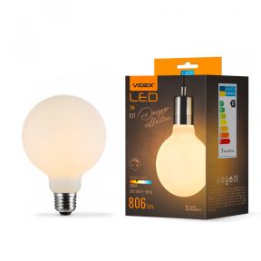 LED лампа VIDEX Filament VL-DG80MO 7W E27 3000K Porcelain dimmable LED лампа VIDEX Filament VL-DG80MO 7W E27 3000K Porcelain dimmable