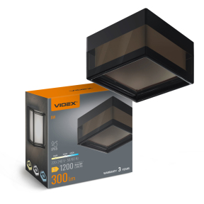 LED світильник IP65 квадратний VIDEX VL-BHD02-09CBB 9W 2400-3200-4300K Black