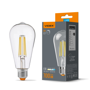 LED лампа VIDEX Filament ST64FD 6W E27 4100K дімерна LED лампа VIDEX Filament ST64FD 6W E27 4100K дімерна