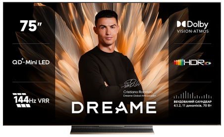 LED-телевізор Dreame Aura Mini LED 4K TV 75S100