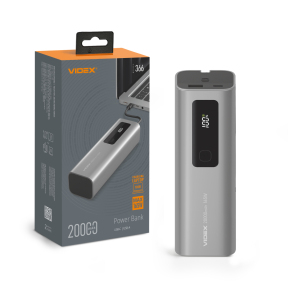 Повербанк 20000mAh VIDEX VPB-366 165W PD100W +Display Повербанк 20000mAh VIDEX VPB-366 165W PD100W +Display