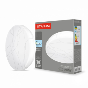 LED світильник настінно-стельовий TITANUM 24W 5000K Криві лінії