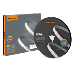 LED стрічка VIDEX DC12V 60W 5M 6000K Ra98 IP20 (VL-LST28144-12126-B5)