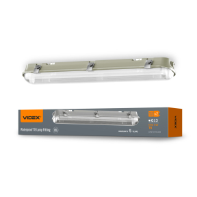 LED світильник IP65 лінійний під лампу 2хТ8 VIDEX VL-BNW-T8062G 0,6М 220V