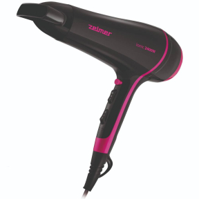 Фен Zelmer ZHD8360 2400 Вт з іонізацією, чорний/рожевий