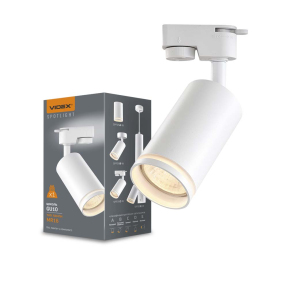 Світильник VIDEX VL-SPF05C-W під лампу GU10 SPF05C трековий білий