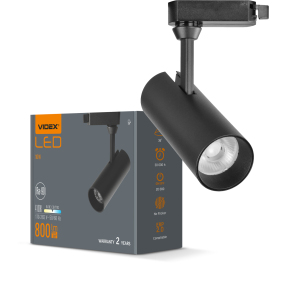 LED світильник трековий VIDEX VL-TR04-104B 10W 4100K чорний LED світильник трековий VIDEX VL-TR04-104B 10W 4100K чорний