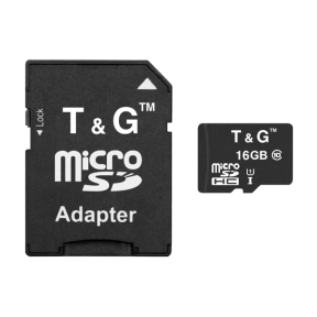 Карта пам'яті microSDHC T&G 16 ГБ Class 10 UHS-I з адаптером SD Карта пам'яті microSDHC T&G 16 ГБ Class 10 UHS-I з адаптером SD