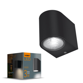 LED Світильник архітектурний VL-AR031-032B IP54 VIDEX 3W 2700K