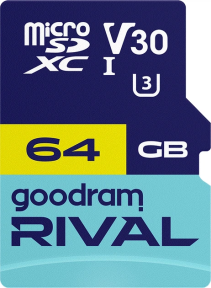 Карта пам'яті GoodRam RIVAL microSDXC 64GB V30 (UHS I U3) + ad